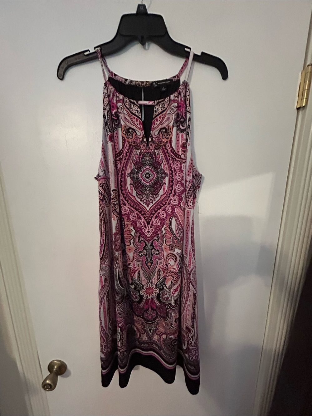 INC International Concepts Pink Paisley Halter Midi Dress